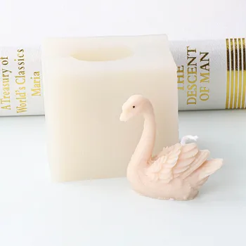 Drăguț Swan Animal Lumânare Mucegai Silicon 3D Săpun Manual Rășină Mucegai Aromoterapie Gips Lumânare Kit de Artizanat Cadouri Decor Acasă