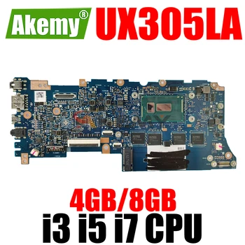 UX305LA Placa de baza Laptop cu I3 I5 I7 CPU 4GB 8GB RAM pentru ASUS Zenbook UX305L U305L UX305 Notebook Placa de baza Placa de baza 0