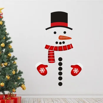 Om de zăpadă Frigider Geam Usa PVC Birou Frigiderul Magneți Autocolant Detașabil Decorațiuni de Crăciun, de Paște