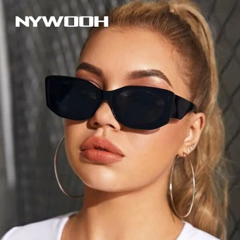 NYWOOH Epocă ochelari de Soare pentru Femei Doamnelor Dreptunghi Gradient de Ochelari de Soare Brand de Lux de Designer Gros Hip Hop UV400 Ochelari 0