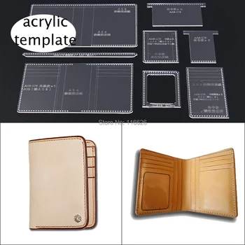 DIY pielărie carte de titularul portofel acrilice șablon model stencil 11.5x9.5x1.5cm