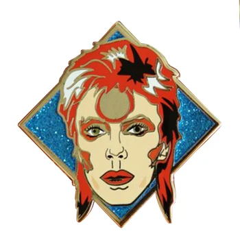 David Bowie a inspirat insigna drăguț sclipici pin ziggy stardust Sănătos art brosa fanii muzicii de colectare