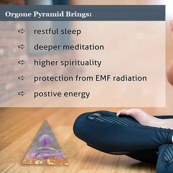 Orgon Piramida Ametist, Peridot Vindecare De Cristal De Energie Emf Protecție Meditație Joasa Pyramide Instrument De Cuarț Decor Acasă Meserii