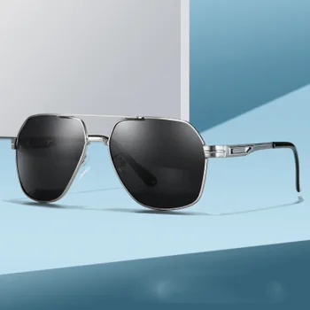 Bărbați Polarizat ochelari de Soare de Designer de Brand Pilot de sex Masculin Cadru Metalic Ochelari de Soare Ochelari de Conducere Pentru Bărbați UV de Înaltă Calitate