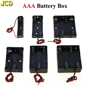 JCD AAA Power Bank Cazuri 1X 2X 3X 4X, 6X, 8X Baterie AAA Suport Cutie de Depozitare de Caz 1 2 3 4 6 8 Slot Baterii de Containere W/ Fir de Plumb 3