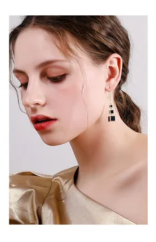 Noua Moda mult Timp de Cristal Legăna Cercei pentru Femei Pătrat Elegant Picătură Cercei Bijuterii Cadou