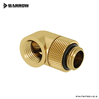 BARROW TWT90-v2.5 8 G1/4 Apă de Răcire Adaptor de Filet de 90 de Grade Rotative Adaptor de Montaj Rotație de 90 de grade Aur Negru Argintiu 0