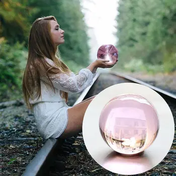 40mm Piatra Naturala de Trandafir Roz Cristal de Vindecare Mingea Magic Cristal de Cuarț Pietre de Colectare Meserii Decor Pentru Fotografie Cadou 1