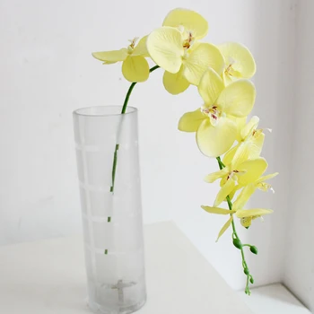 1 Buchet De Flori Artificiale (1 Buchet De 9 Capete) Artificiale Fluture Orhidee, Flori De Mătase Petrecere De Nunta Fals Acasă Decor Buchet