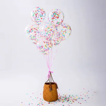 20buc 12inch Curcubeu Confetti Baloane inghetata Amestecat Balon de Culoare Aniversare de Nunta de Decorare Petrecere Copil de Dus 0