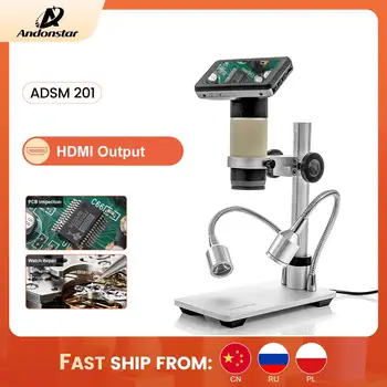 Andonstar ADSM201 HDMI Microscop Digital 1080P Instrument de Lipit Distanta Obiect Lung Pentru PCB Verifica Telefonul de Reparare de Bijuterii de Evaluare 5