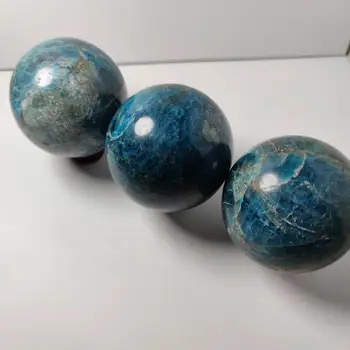 6-7cm Naturale Apatit Albastru Stone Sfera de Cristal Reiki de Vindecare Mingea