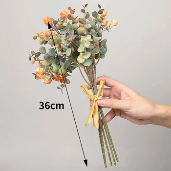 5pcs Flori Artificiale Decor Acasă Flor Artificiale Ramuri de Eucalipt, Flori de Decorare Camera de zi Flori de Matase masa Decor de Masă R6 1