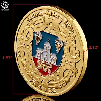 1944-al doilea RĂZBOI MONDIAL Franța Militare de Monede de Aur Placat cu 1.57