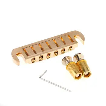 Musiclily Pro 52,5 mm Coadă Stil Tune-o-matic Curbat Reglabil Pod pentru Les Paul Stil Chitara Electrica, Aur