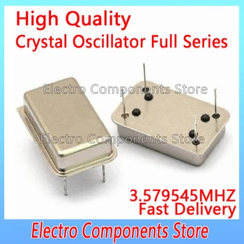 2 BUC 3.579545 MHz Oscilator de Cristal Prin Gaura Active Cristal 3.579545 M OSC DIP-4 Dreptunghiulară Ceas Vibrații Full Size 4Pin