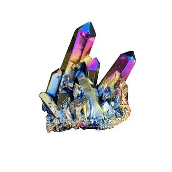Naturale Cristal de Cuarț Curcubeu Titan Cluster Rare Piatră de Vindecare Reiki Specimen Minerale Decor Ambarcațiuni E7E4