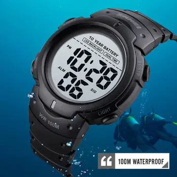 SKMEI în aer liber, Ceas Sport rezistent la apa 100M Ceas Digital de Oameni de Moda de Lumină Led, Cronometru Ceas Barbati Ceas Reloj Hombre