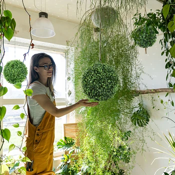 Plante Artificiale Iarbă Verde Minge De Plastic Plantă De Ornament Pentru Acasă Decorare Camera De Hotel Garden Decor Petrecere De Nunta Consumabile