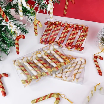 10buc Bomboane Multicolore de Plastic Carja Decorațiuni pentru Bradul de Crăciun Agățat Pandantiv Ornament de Craciun Petrecere de Anul Nou Decorting Consumabile