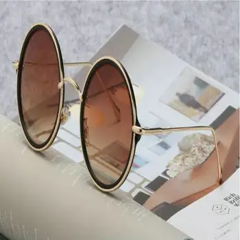 KAPELUS ochelari de soare pentru Femei ochelari de Soare Rotund Moda Colorate ochelari de Soare pentru femei și Bărbați ochelari de soare moda casual în aer liber colo