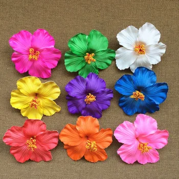 HappyKiss 1buc culori Spumă Hawaiian, flori de Hibiscus, Floare par mireasa clip 9cm flori de petrecere nunta frangipani spuma culori