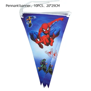 1Set Ziua de Hârtie Bannere, Fanioane Disney Princess Encanto Petrecere de Aniversare pentru Copii Decoratiuni de Desene animate Spiderman Pavilion Copil de Dus