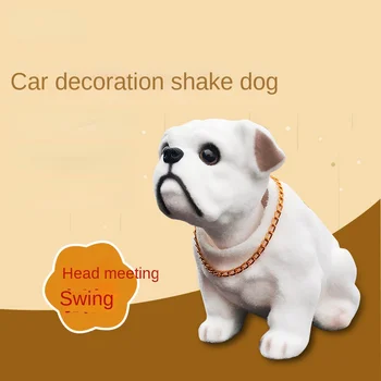 Tremura Bulldog Decorare Auto Accesorii Creative Drăguț din Cap Decoratiuni Decor Rășină Catelus Accesorii Auto pentru Fete