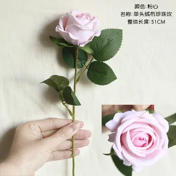 3Pcs Frumoase de Mătase Artificială de Trandafir Flori de Nunta Acasă masa Decor de Masă Lungă Buchet Aranja Fals Planta Ziua Îndrăgostiților Cadouri 4