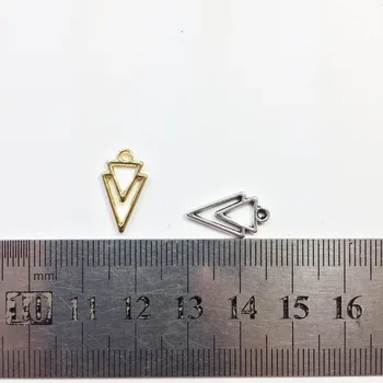 Eruifa 20buc 14*8mm Mini Geometrie Farmece Zinc din Aliaj colier,cercei brățară bijuterii DIY manual 2 culori