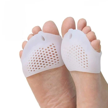 2 buc/pereche Silicon Confortabil Deget de la picior Bretele 5-găuri Hallux Valgus Corector Pentru Ingrijirea picioarelor Silicon Moale Pad Antepiciorului Branț