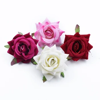 5Pcs Trandafiri de Mătase Cap de Lux de Nunta de Plante Decorative de Perete Diy Mireasa Încheietura mâinii Artificiale Flori Decoratiuni de Craciun pentru Casa