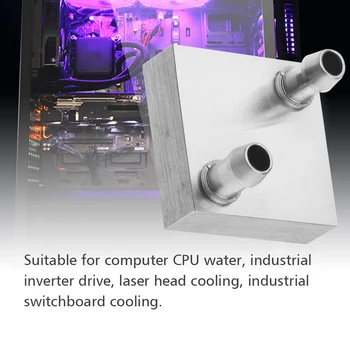 KEBETEME Aluminiu Argintiu CPU Radiator 40*40*12mm Apă de Răcire Waterblock Lichid Cooler Radiator pentru PC, Laptop CPU