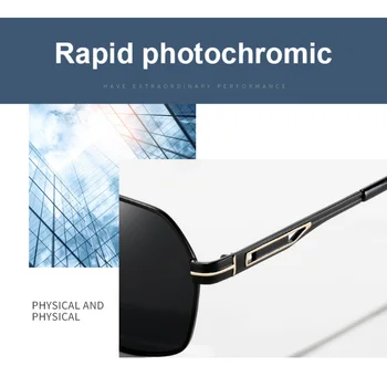 BLMUSA Noi Polarizate Fotocromatică ochelari de soare Barbati de Afaceri Decolorarea Ochelari de Soare Cool Oameni de Conducere Auto ochelari de Soare Pentru Barbati UV400 3