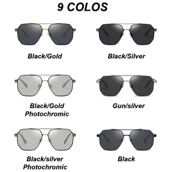 BLMUSA Noi Polarizate Fotocromatică ochelari de soare Barbati de Afaceri Decolorarea Ochelari de Soare Cool Oameni de Conducere Auto ochelari de Soare Pentru Barbati UV400 4
