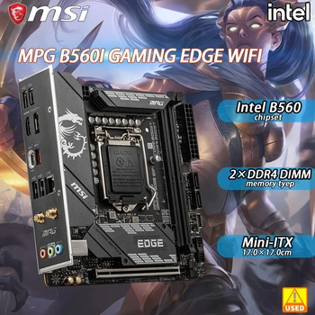 LGA 1200 placa de baza MSI MPG B560I JOCURI MARGINEA WIFIIntel B560 chipset socket 1200 64GB DDR4 PCI-E 4.0 2×M. 2 SATA III Mini-ITX