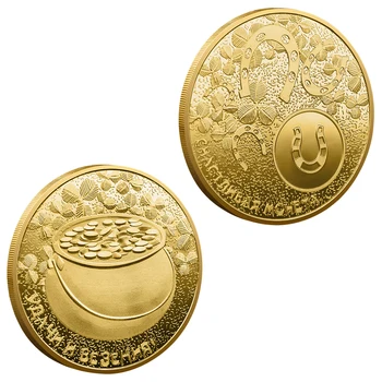 Cele Mai Bune Urări Pentru Tine Rusă Norocos Monede De Colectie Placat Cu Aur De Suveniruri Potcoavă Colecție Cadou Creativ Monedă Comemorativă