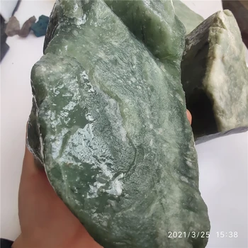 Bucata Verde Natural Serpentine Xiuyan Jad Piatră brută Unul dintre Chinei Patru Celebra Sculptură Jad Material Pesti de Acvariu Decor