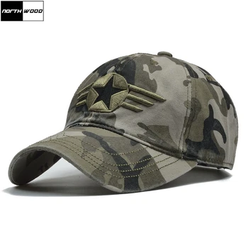 [NORTHWOOD] Brand de Camuflaj a Armatei SUA Capac Bărbați Armata Șapcă de Baseball Tata Hat Pentru Barbati Camuflaj Snapback Os Masculino Tactice Tata Pac