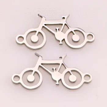 5pcs din Oțel Inoxidabil Farmecul Colier pentru Femei, Omul de Bicicleta Clasica de Aur/Otel Culoare Cravată Colier Pandantiv de Logodna Bijuterii