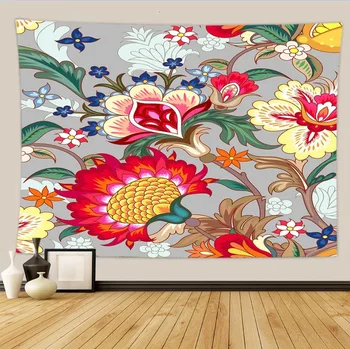 Flori și iarbă peisaj serie tapiserie, acasă noptiera decorative de perete care acoperă, dormitor perdeaua de pânză, pânză de pictură 95*73cm 3