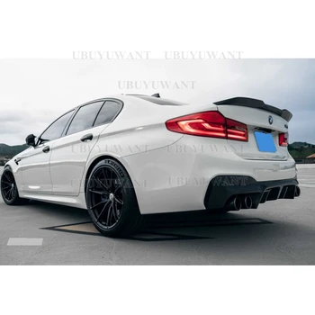 Spoiler spate Pentru BMW Seria 5 G30 F90 M5 2017+ ABS Lucios, Negru Mat, Carbon Look Spate Aripa Buza PRO Stil