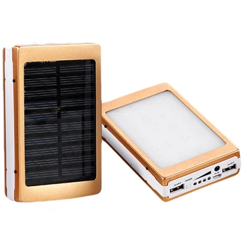 Portabil 20000mah Solar LED Dual USB Cutie Goală de Caz pentru Power Bank Baterie DIY Power Bank Baterie Caz 2