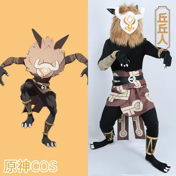 Fierbinte Joc Cosplay Genshin Impact Dușmani Comuni Hilichurl Costume De Halloween Pentru Adulti Anime Joc De Rol Costume Monster Masca Popi Set