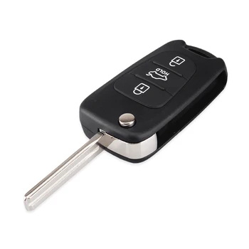 KEYYOU 10buc Înlocuire Telecomanda Cheie Auto Shell 3 butoane Flip Key Caz Pentru I30 Hyundai IX35 I30 I40 Solaris Accent, Elantra Verma