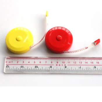 2 buc de Cusut de Măsurare Retractabil Pânză Instrumente de Cusut Croitor Conducător Măsură de Bandă de 1,5 M din Plastic Moale Conducător Retractabil Conducător de Bandă
