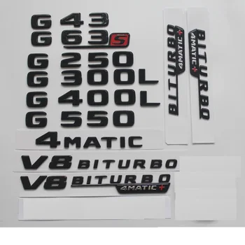 Negru lucios Scrisori pentru Mercedes Benz W463 G55 G63 AMG G250 G280 G300 G320 G350 G400 G450 G500 G550 Emblema 4MATIC Embleme