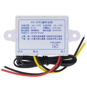 AC 110-220V Digital cu LED-uri Controler de Temperatura XH-W3001 W3002 W3230 Pentru Incubator Răcire Încălzire Comutator Termostat Senzor NTC 3