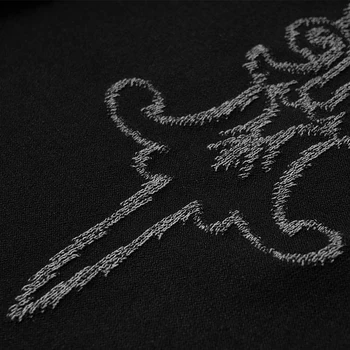 PUNK RAVE Femei in stil Gotic Întuneric Misterios Două Uzură Neregulată Pulovere Guler Înalt Iarna Cald Slim cu Maneca Lunga pulover Pulover 5