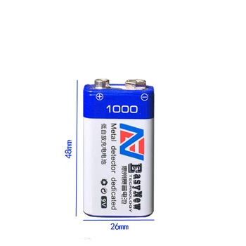 2 BUC 1000mAh 9V acumulator 6F22 USB acumulator litiu-ion baterie reîncărcabilă cu cablu micro USB pentru încărcare rapidă 0